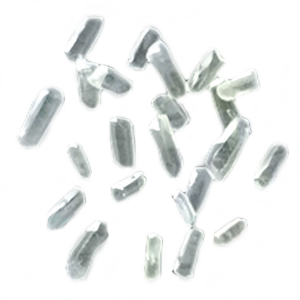The image shows translucent crystalline chunks, representing Epsom salt (magnesium sulfate). These crystals are commonly dissolved in bath water to help relax muscles, reduce inflammation, and relieve soreness. Epsom salt is a staple in therapeutic soaks for post-workout recovery and muscle rehab.