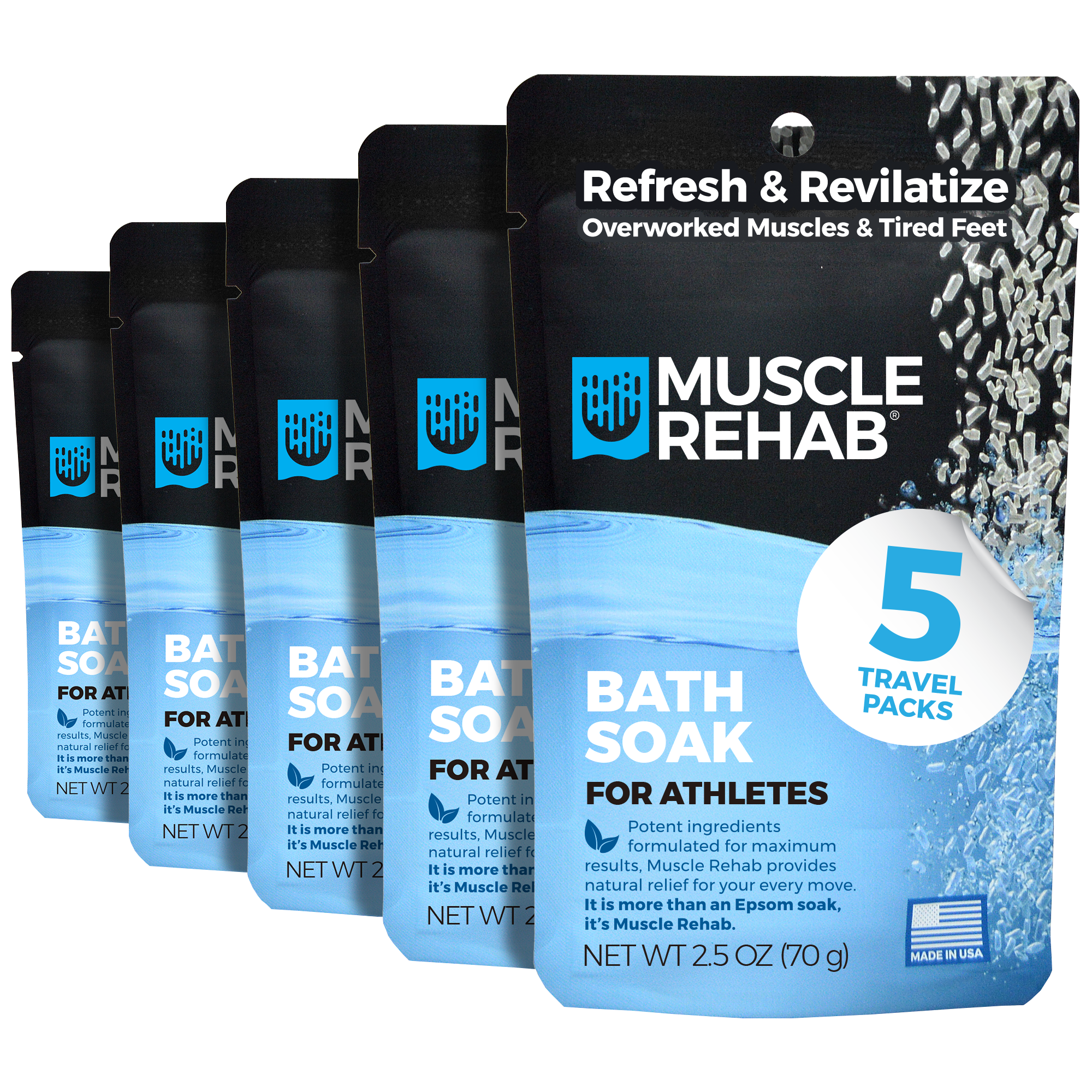 Bath Soak for Athletes - 5 Pack (2.5 oz Each)