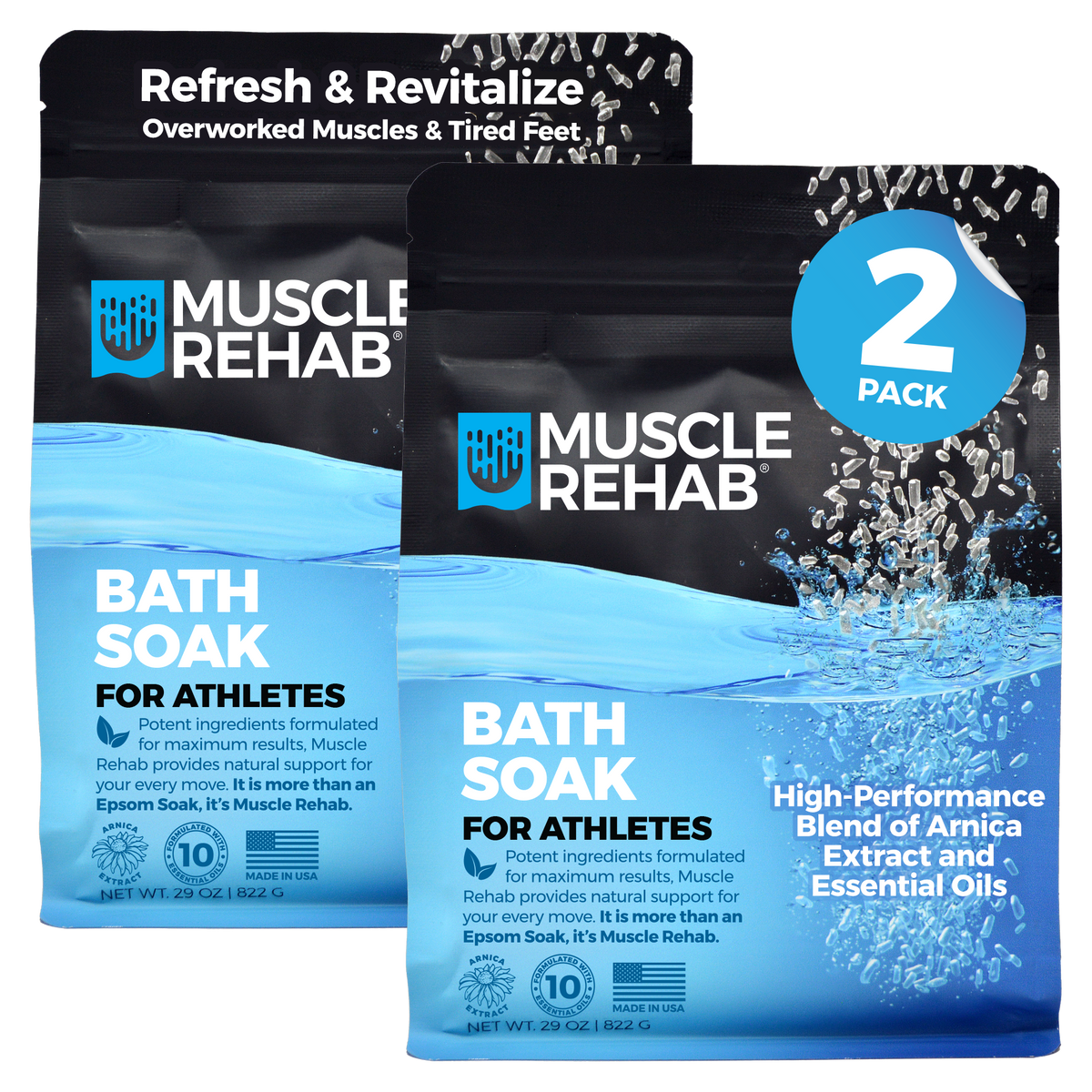 Magnesium and Arnica Bath Soak 2-Pack | Sore Muscle Recovery