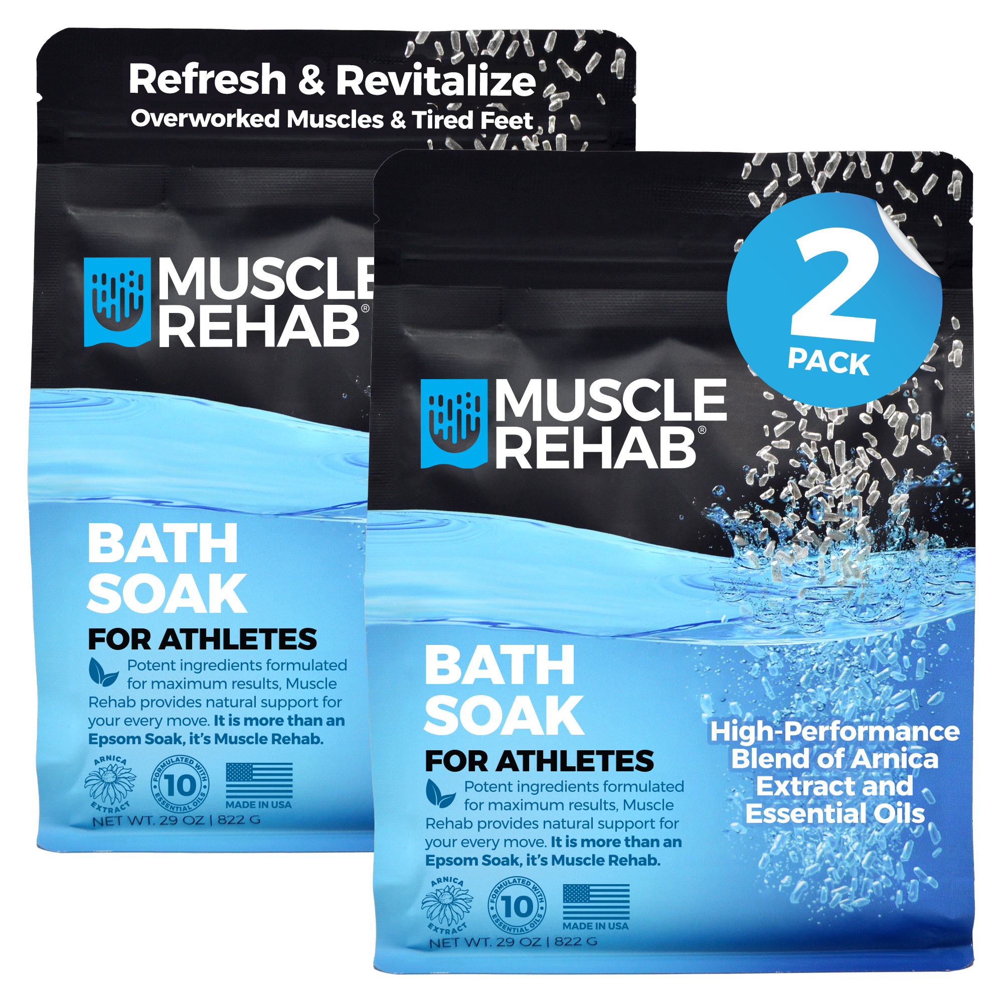 Bath Soak for Athletes - 2 Pack (29 oz Each)