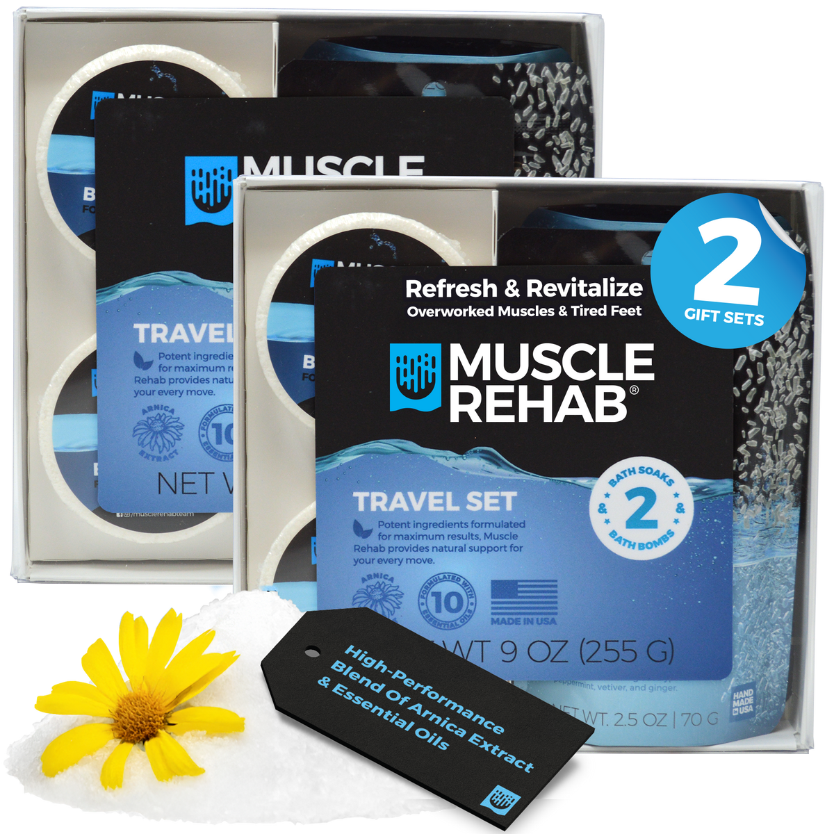 Muscle Recovery Gift Set 2-Pack - Athlete Bath Recovery Bundle